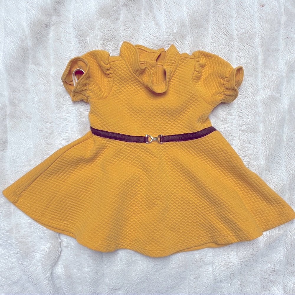 💥Host Pick💥 Janie & Jack 6-12M mustard quilted dress